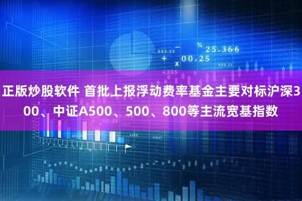 正版炒股软件 首批上报浮动费率基金主要对标沪深300、中证A500、500、800等主流宽基指数